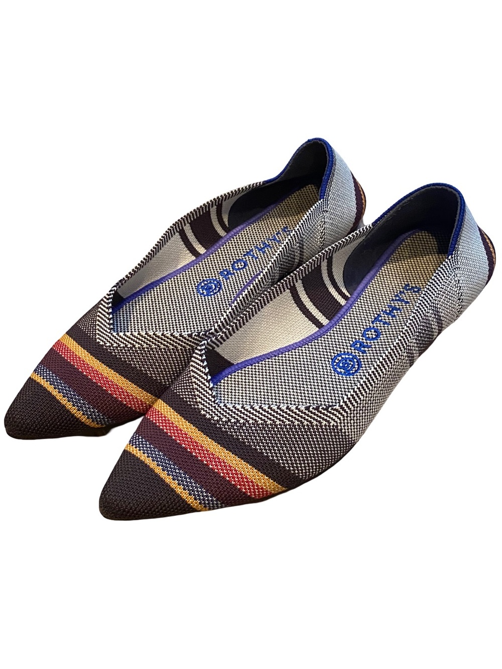 Rothy's Inverse Stripe Pointed Knit Flats